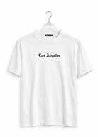 T-Shirt Uomo Los Angeles – Stampa Gotica Made in Italy Bianco