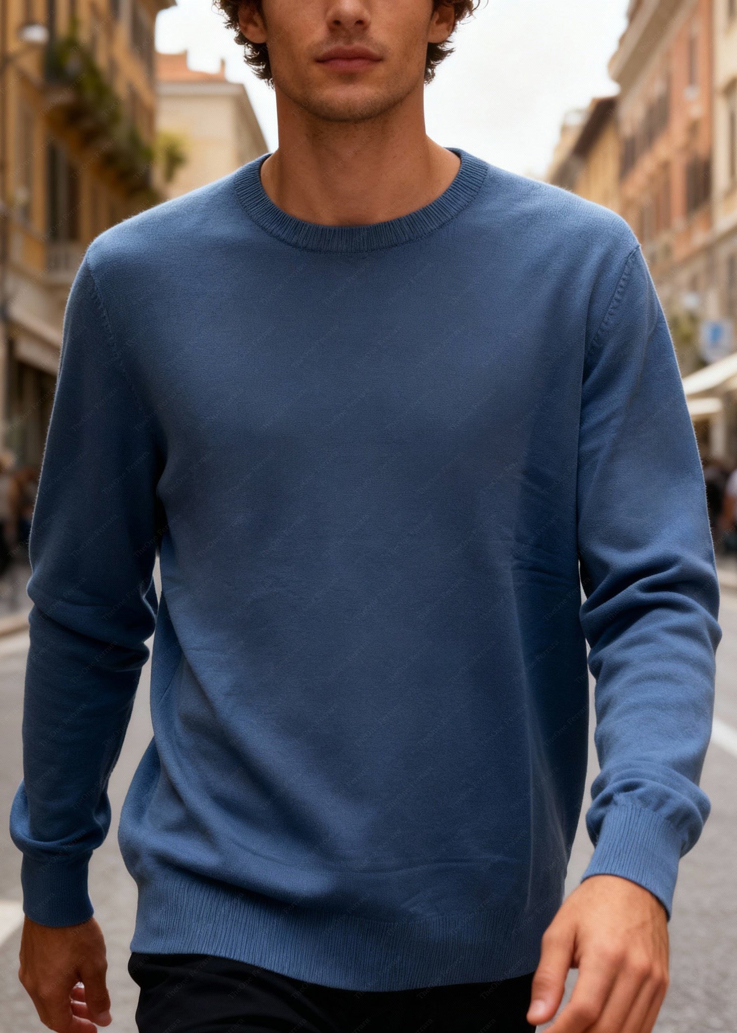 Maglione Uomo Girocollo in Viscosa - Pullover Morbido Elasticizzato-35613
