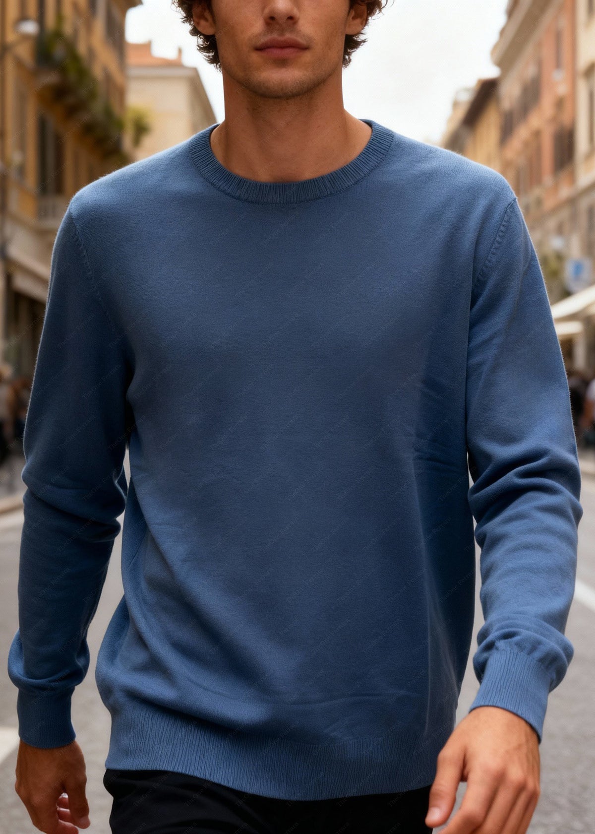 Maglione Uomo Girocollo in Viscosa - Pullover Morbido Elasticizzato-35613