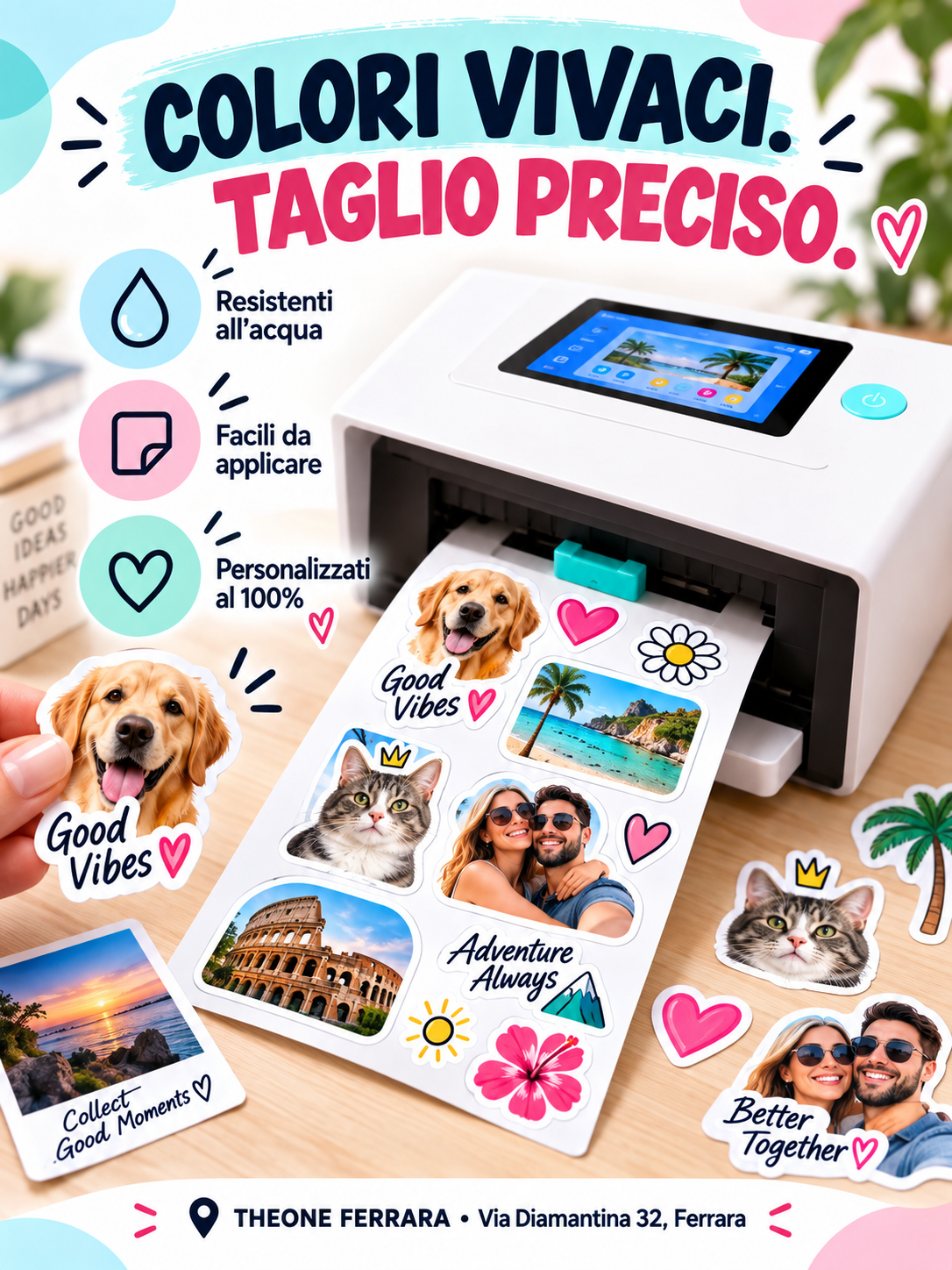 Adesivi Personalizzati con Foto – Fino a 18 Foto Ritagliate