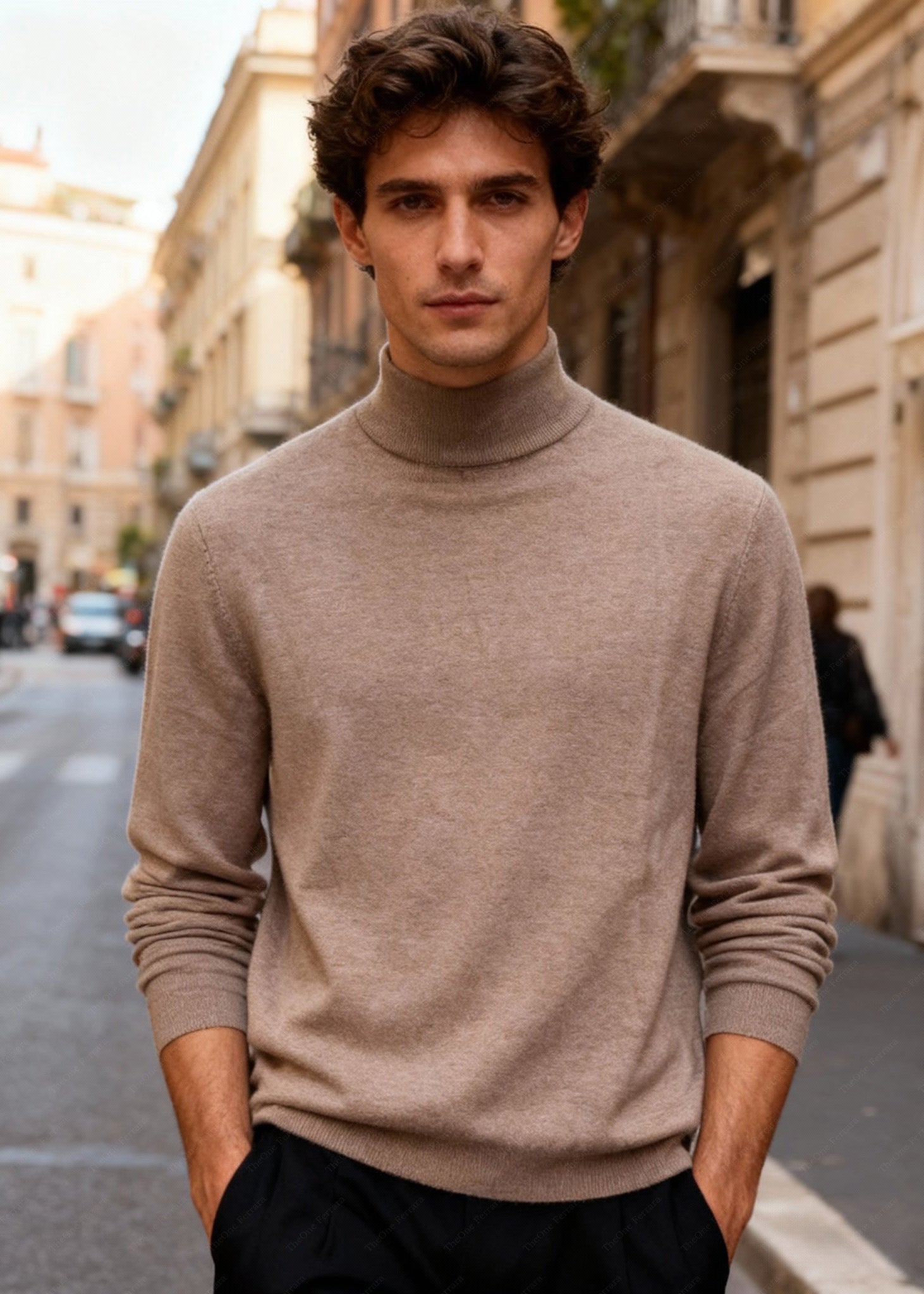 Maglione Uomo Collo Alto - Dolcevita Merino Autunno Inverno ct-008