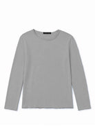 Maglia Uomo 100 Cotone Made in Italy Manica Lunga Casual S 3XL Grigio