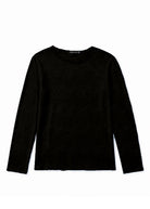 Maglia Uomo 100 Cotone Made in Italy Manica Lunga Casual S 3XL Nero
