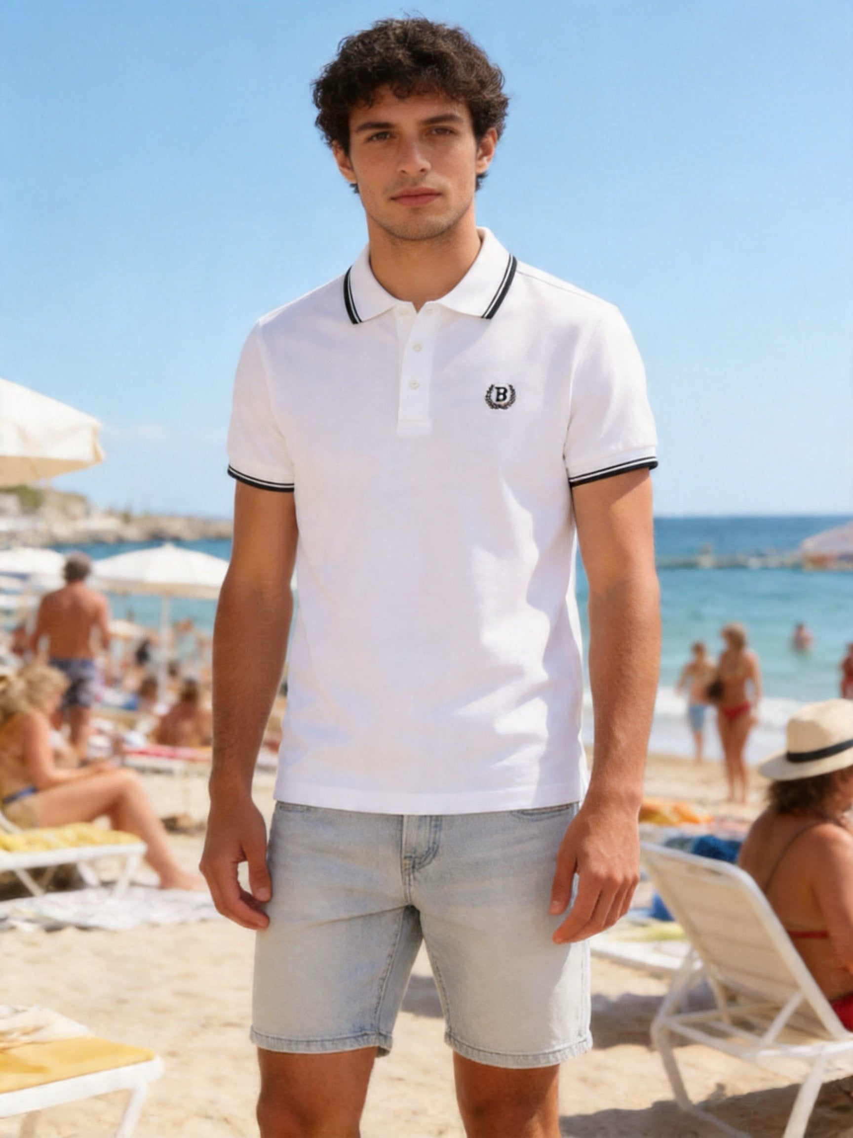 Polo Uomo 100% Cotone Manica Corta Tinta Unita Casual Estate Maglietta Uomo S-3XL