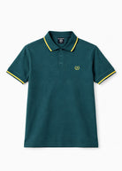 Polo Uomo 100% Cotone Manica Corta Tinta Unita Casual Estate Maglietta Uomo S-3XL Petrolio