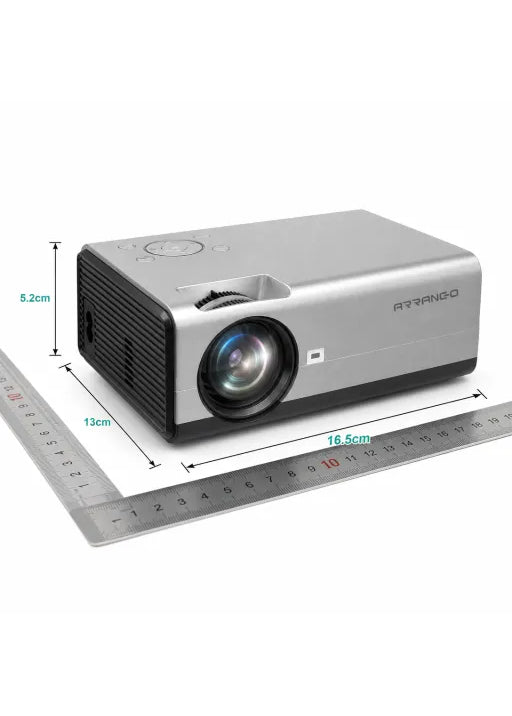 Videoproiettore LED 1080P | Schermo 200 Pollici con Telecomando e Speaker