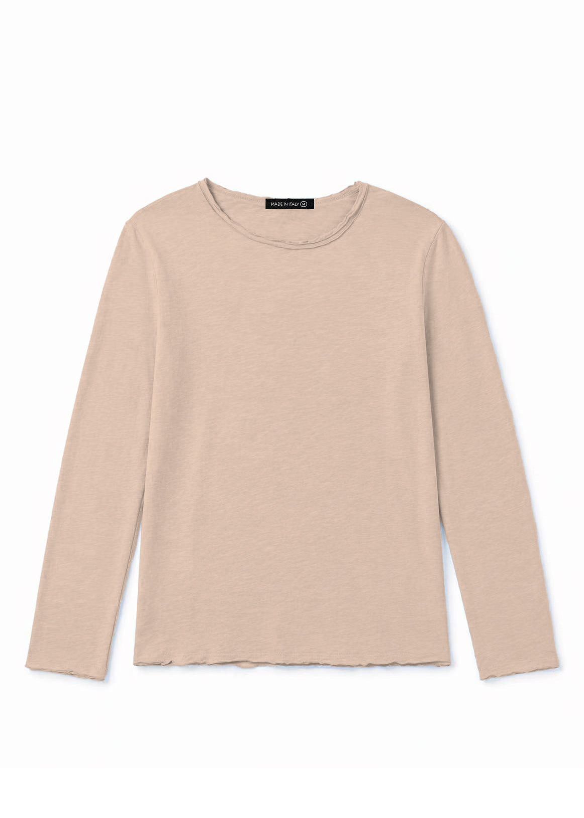 Maglia Uomo 100 Cotone Made in Italy Manica Lunga Casual S 3XL Salmone
