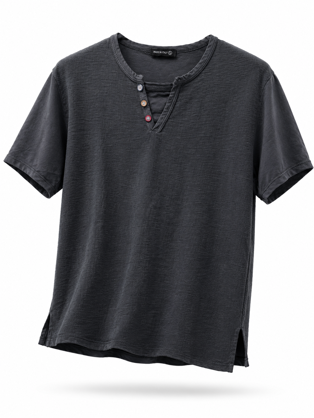 T-Shirt Uomo 100% Cotone Made in Italy | Casual Estiva Nero