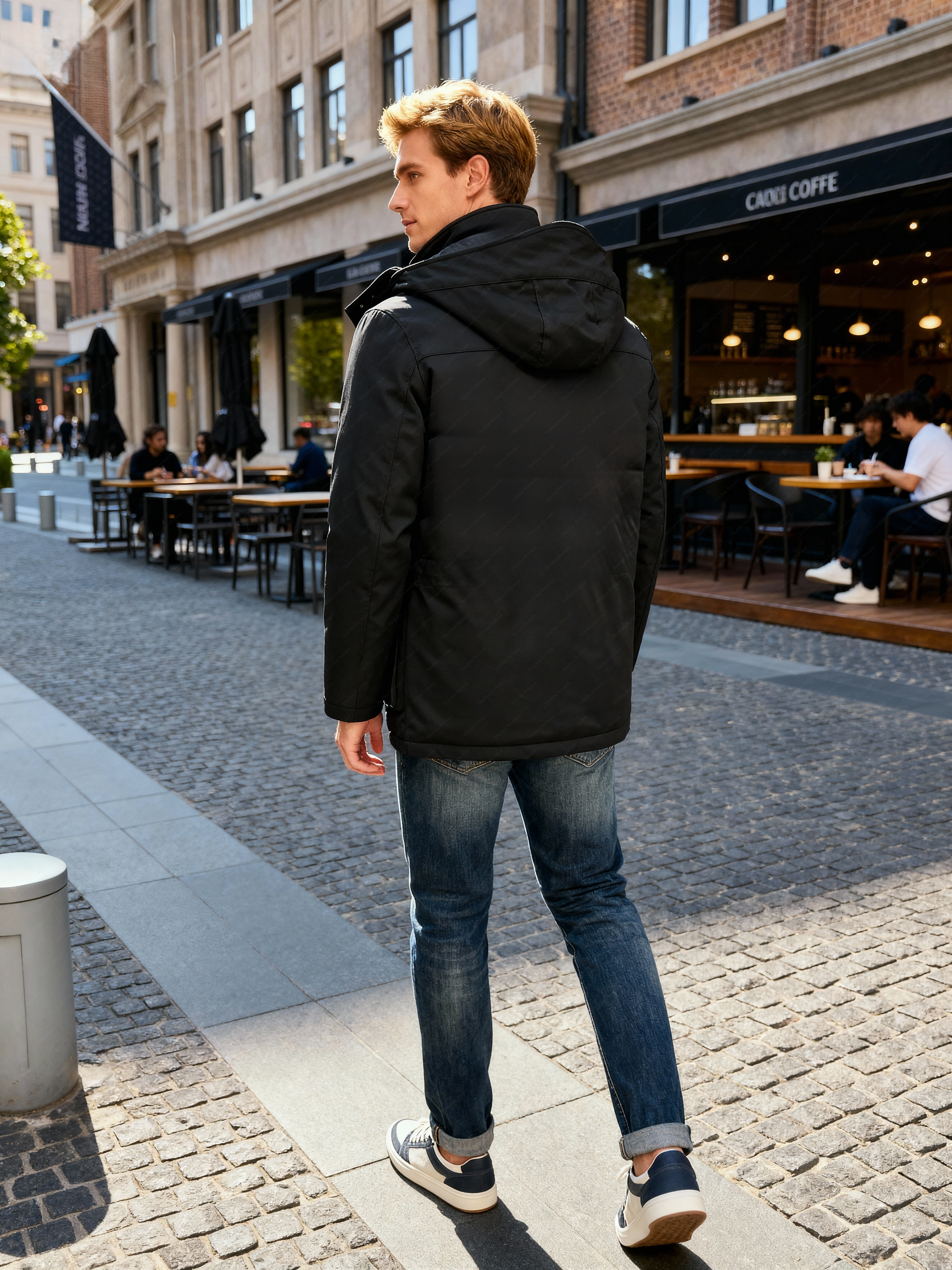 Parka Uomo Imbottito Invernale – Giacca Tecnica Impermeabile e Antivento cb/090