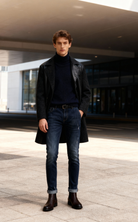 Jeans Uomo Slim Fit Elasticizzato – Denim Blu Lavato, Casual e Versatile-3507