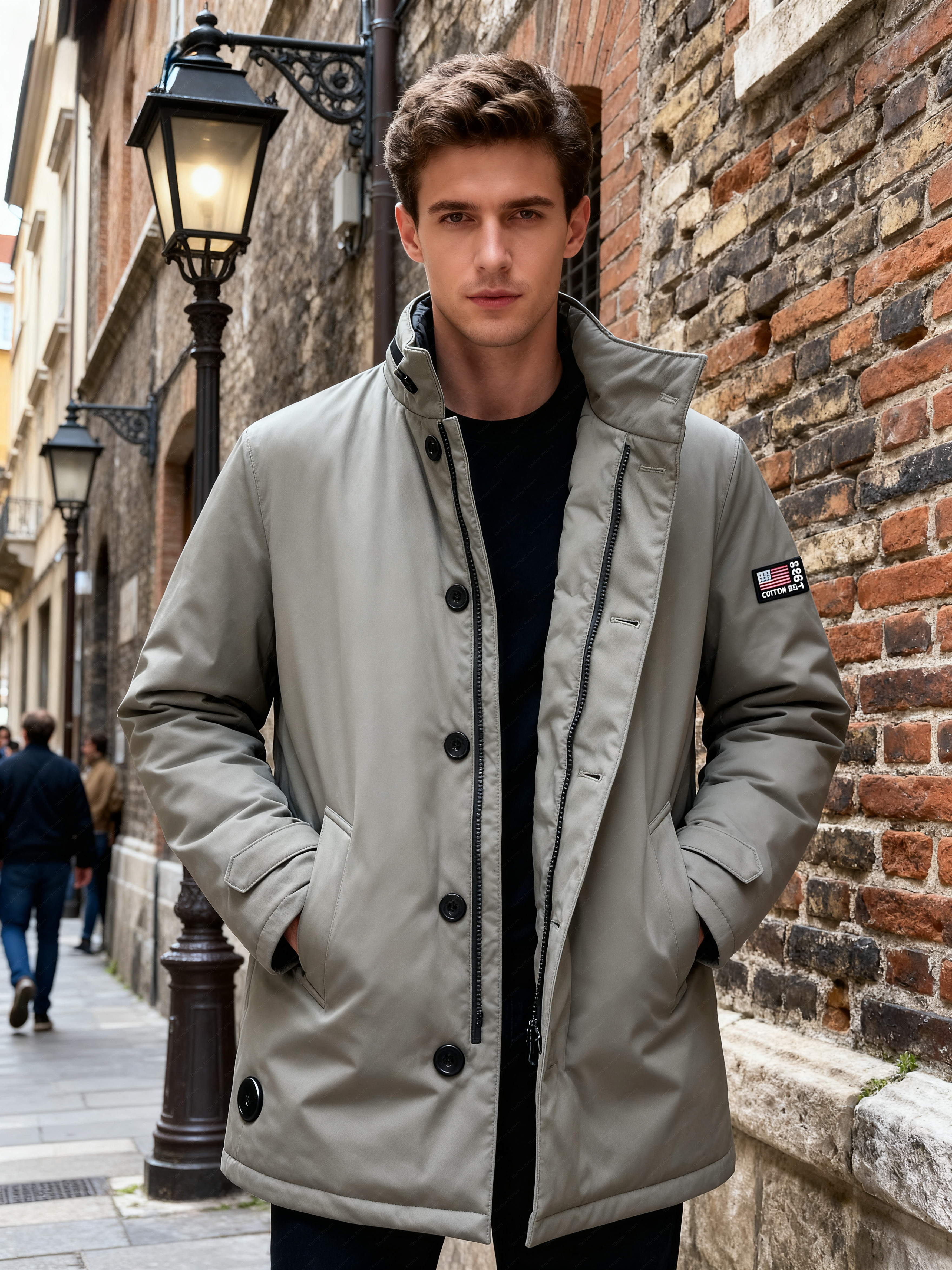 Giacca Tecnica Uomo con Imbottitura Interna Integrata – Cotton Belt Grigio chiaro