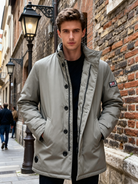 Giacca Tecnica Uomo con Imbottitura Interna Integrata – Cotton Belt Grigio chiaro