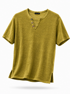 T-Shirt Uomo 100% Cotone Made in Italy | Casual Estiva Sabbia