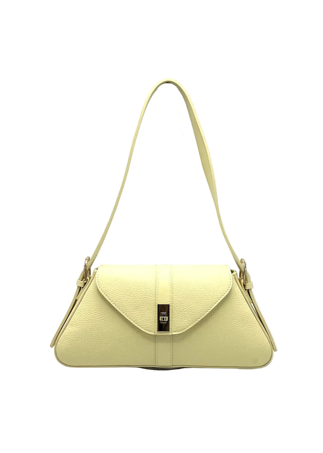 Borsa a Tracolla da Donna in Vera Pelle, Formato Lungo, Made in Italy – art. 112749 Giallo