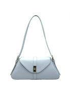 Borsa a Tracolla da Donna in Vera Pelle, Formato Lungo, Made in Italy – art. 112749 Azzuro