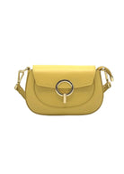 Borsa a Tracolla da Donna in Vera Pelle, 2 Tracolle Removibili, Made in Italy – art. 112735 Giallo