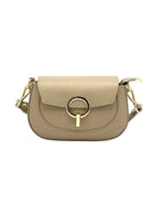 Borsa a Tracolla da Donna in Vera Pelle, 2 Tracolle Removibili, Made in Italy – art. 112735 Kakhi