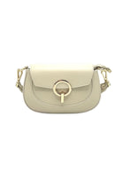 Borsa a Tracolla da Donna in Vera Pelle, 2 Tracolle Removibili, Made in Italy – art. 112735 Beige