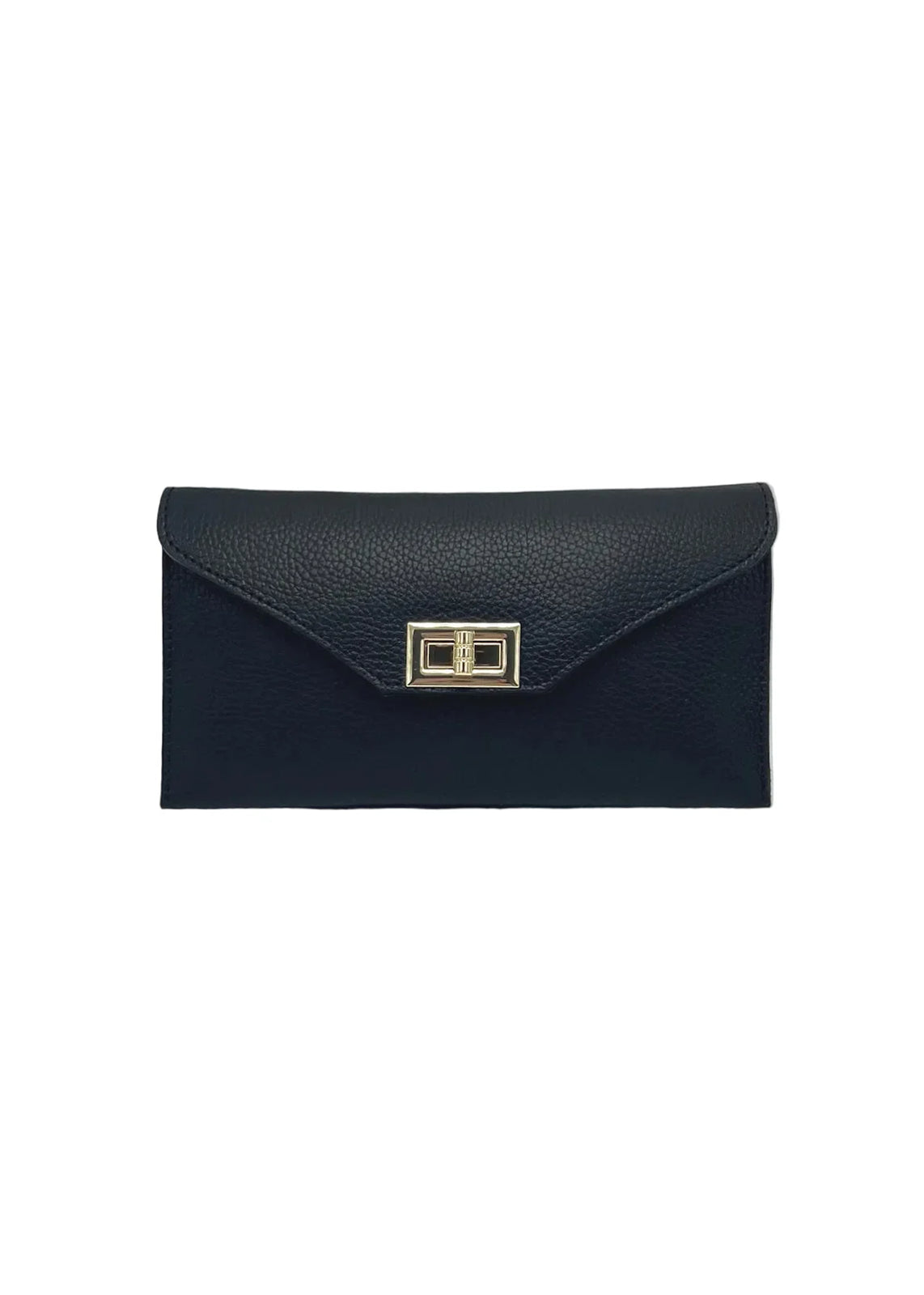 Pochette Convertibile in Vera Pelle con Catena Removibile, Made in Italy – art. 112734 Nero