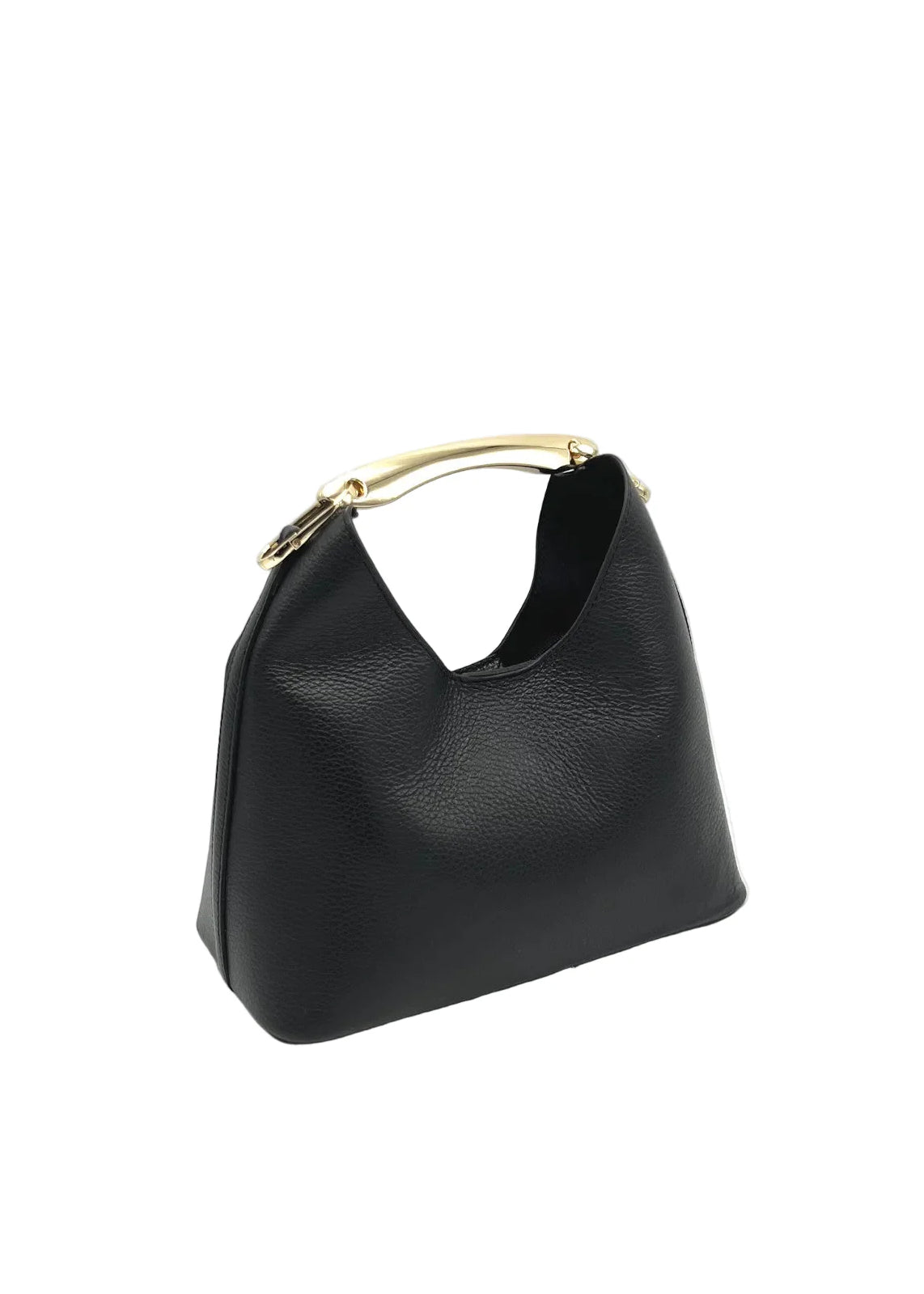 Borsa a Mano da Donna in Vera Pelle, Taglia Media, Tracolla Removibile, Made in Italy – art. 112732 Nero