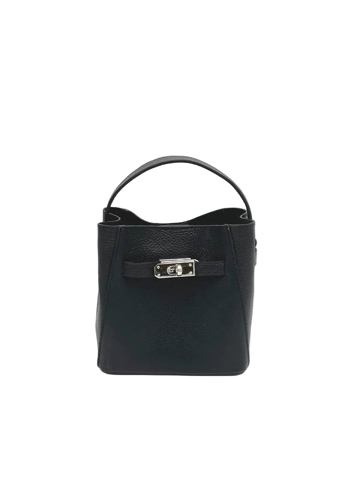 Mini borsa a tracolla da donna in vera pelle, Made in Italy, art. 112726 Nero