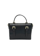 Borsa a Mano Classica da Donna in Vera Pelle, Tracolla Removibile, Made in Italy – art. 112730 Nero