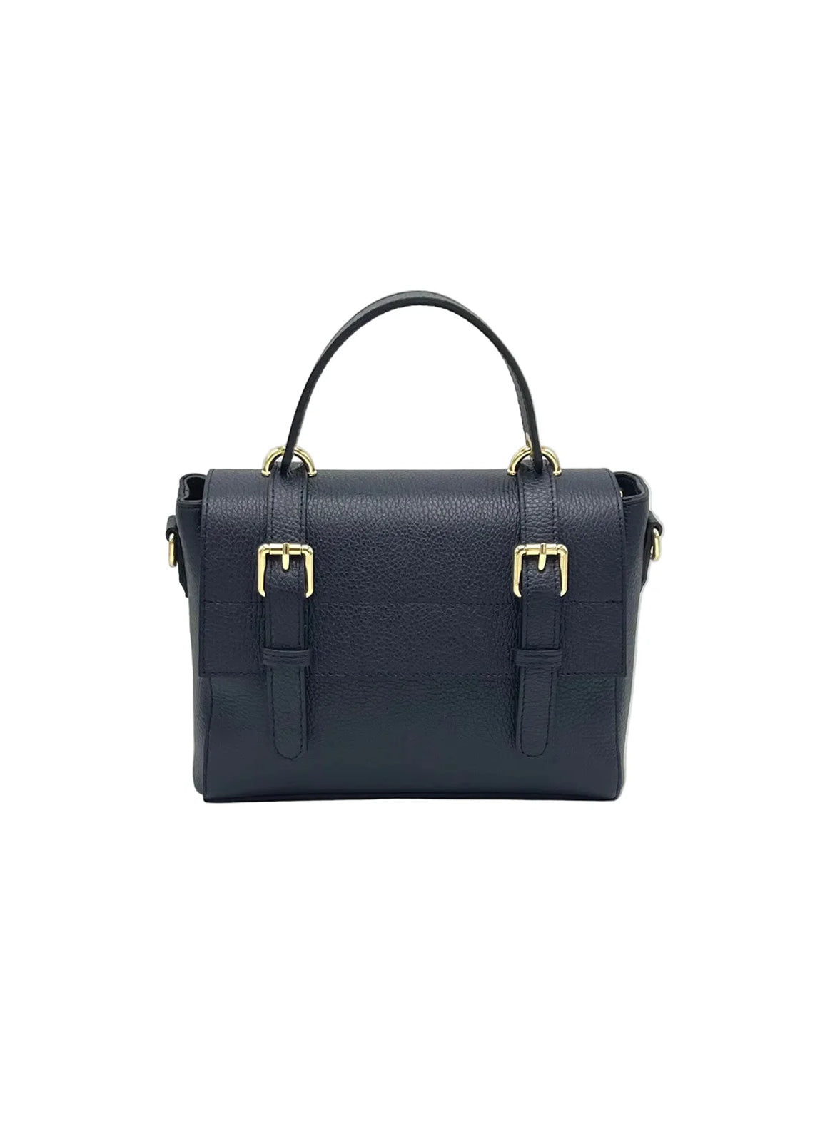 Borsa a Mano Classica da Donna in Vera Pelle, Tracolla Removibile, Made in Italy – art. 112730 Blue notte