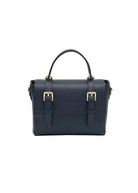 Borsa a Mano Classica da Donna in Vera Pelle, Tracolla Removibile, Made in Italy – art. 112730 Blue notte