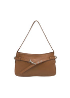 Borsa a Tracolla da Donna in Vera Pelle, Slim Design, Made in Italy – art. 112748 Marrone