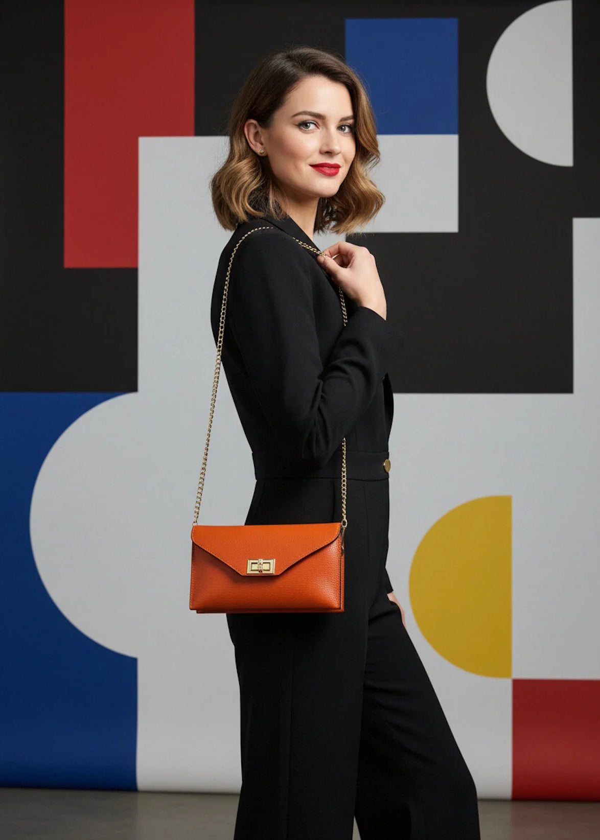Pochette Convertibile in Vera Pelle con Catena Removibile, Made in Italy – art. 112734