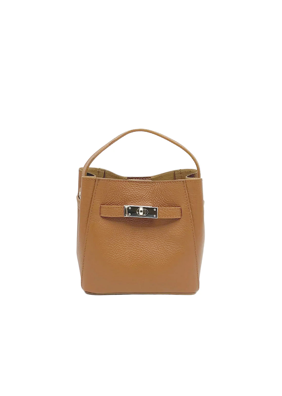 Mini borsa a tracolla da donna in vera pelle, Made in Italy, art. 112726 Marrone