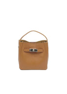 Mini borsa a tracolla da donna in vera pelle, Made in Italy, art. 112726 Marrone
