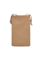 Borsa a tracolla porta cellulare in vera pelle, Made in Italy, art. 112628 Marrone - 378