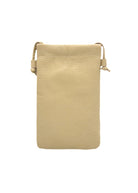 Borsa a tracolla porta cellulare in vera pelle, Made in Italy, art. 112628 Kakhi