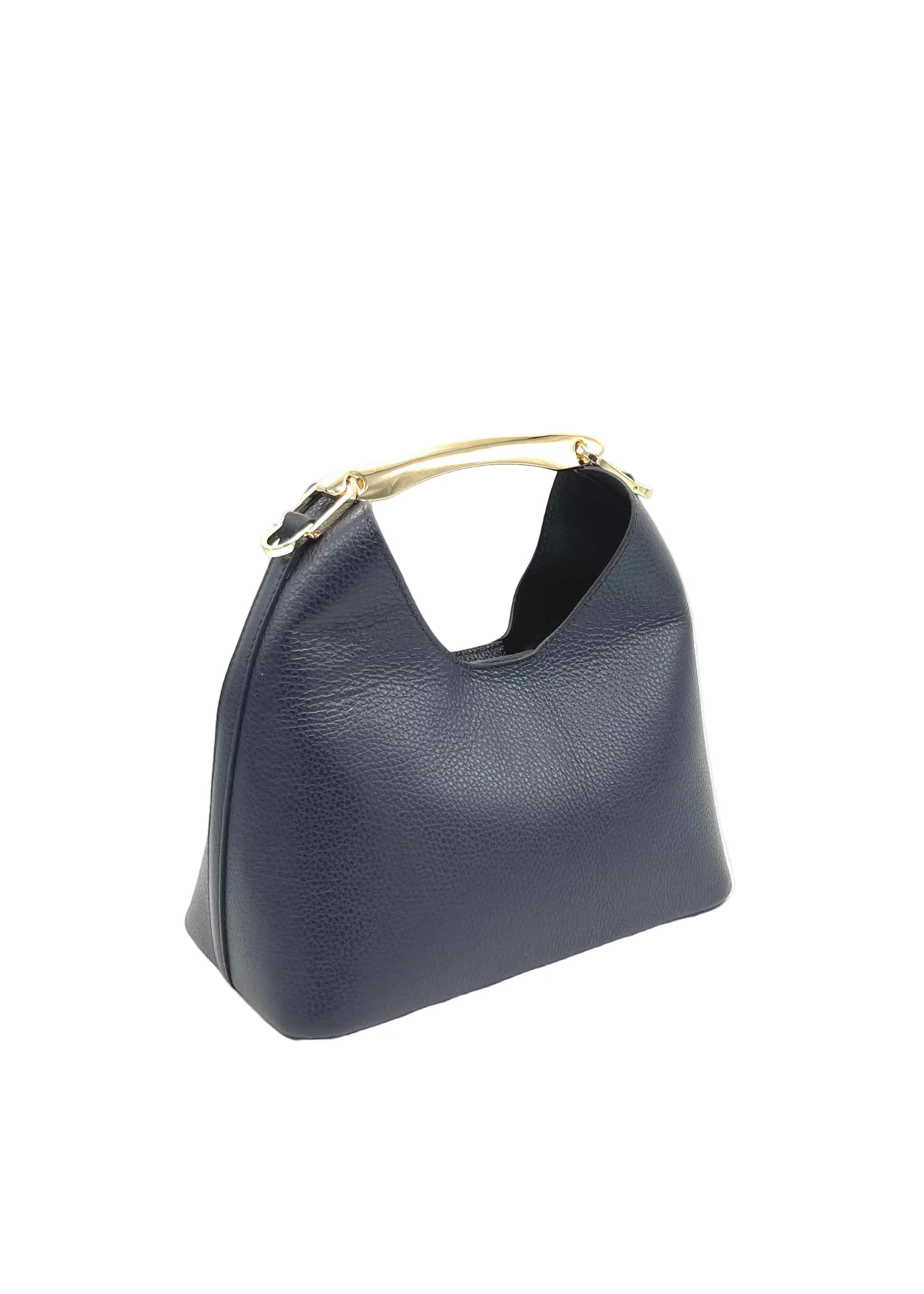 Borsa a Mano da Donna in Vera Pelle, Taglia Media, Tracolla Removibile, Made in Italy – art. 112732 Blue notte