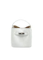 Mini borsa a tracolla da donna in vera pelle, Made in Italy, art. 112726 Bianco