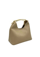Borsa a Mano da Donna in Vera Pelle, Taglia Media, Tracolla Removibile, Made in Italy – art. 112732 Kakhi