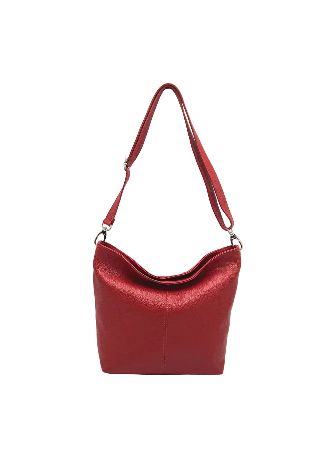 Borsa a Tracolla da Donna in Vera Pelle, Formato Verticale, Tracolla Removibile, Made in Italy – art. 112453 Rosso