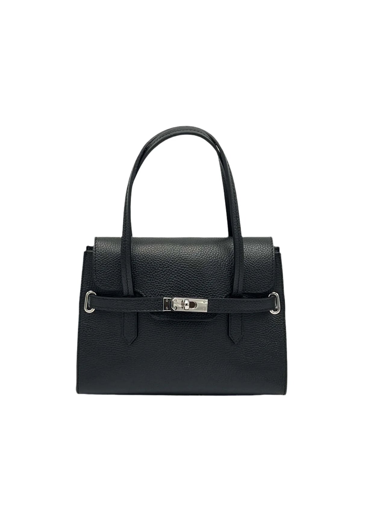 Borsa a Tracolla da Donna in Vera Pelle, Tracolla Removibile, Made in Italy – art. 112598 Nero