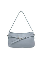 Borsa a Tracolla da Donna in Vera Pelle, Slim Design, Made in Italy – art. 112748 Azzuro