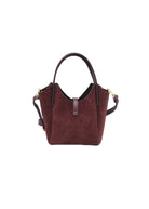 Borsa a Tracolla da Donna in Vera Pelle e Camoscio, Tracolla Removibile, Made in Italy – art. 112750
