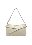 Borsa a Tracolla da Donna in Vera Pelle, Slim Design, Made in Italy – art. 112748 Beige