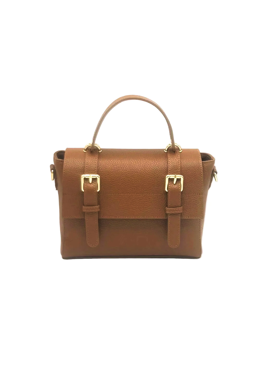 Borsa a Mano Classica da Donna in Vera Pelle, Tracolla Removibile, Made in Italy – art. 112730 Marrone - 378