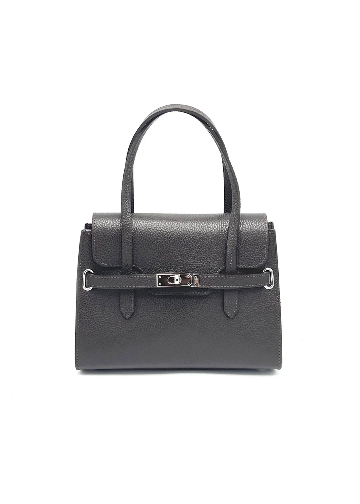 Borsa a Tracolla da Donna in Vera Pelle, Tracolla Removibile, Made in Italy – art. 112598 Marrone scuro