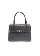 Borsa a Tracolla da Donna in Vera Pelle, Tracolla Removibile, Made in Italy – art. 112598 Marrone scuro