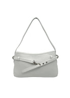Borsa a Tracolla da Donna in Vera Pelle, Slim Design, Made in Italy – art. 112748 Bianco