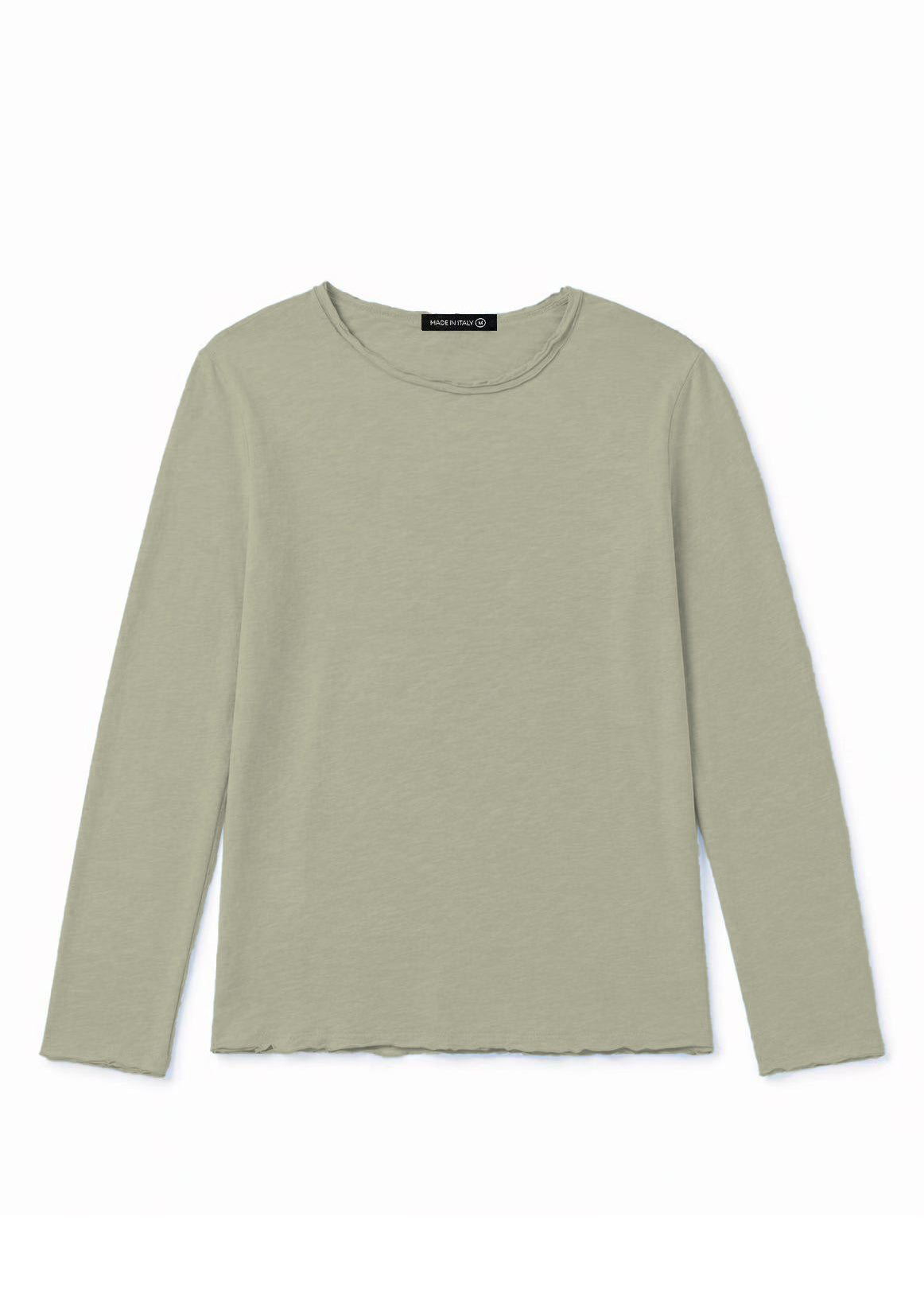 Maglia Uomo 100 Cotone Made in Italy Manica Lunga Casual S 3XL Kiwi